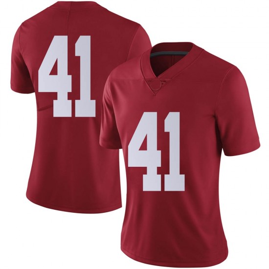 Alabama Crimson Tide Women's Chris Braswell #41 No Name Crimson NCAA Nike Authentic Stitched College Football Jersey CQ16Q25IW